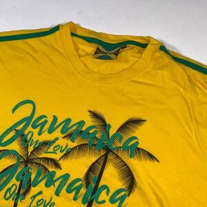 Casual Gear Jamaica One Love Palm Tree Graphic‎ T-Shirt - Mens 2XL Yellow